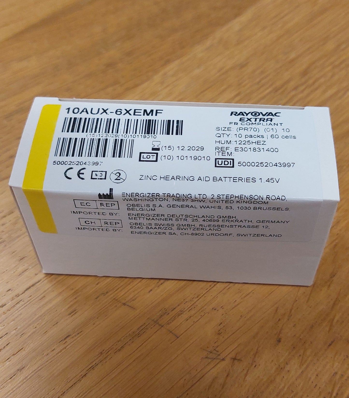 Rayovac Extra - Size 10 Yellow - Advanced Hearing Aid Batteries - 24 Cells