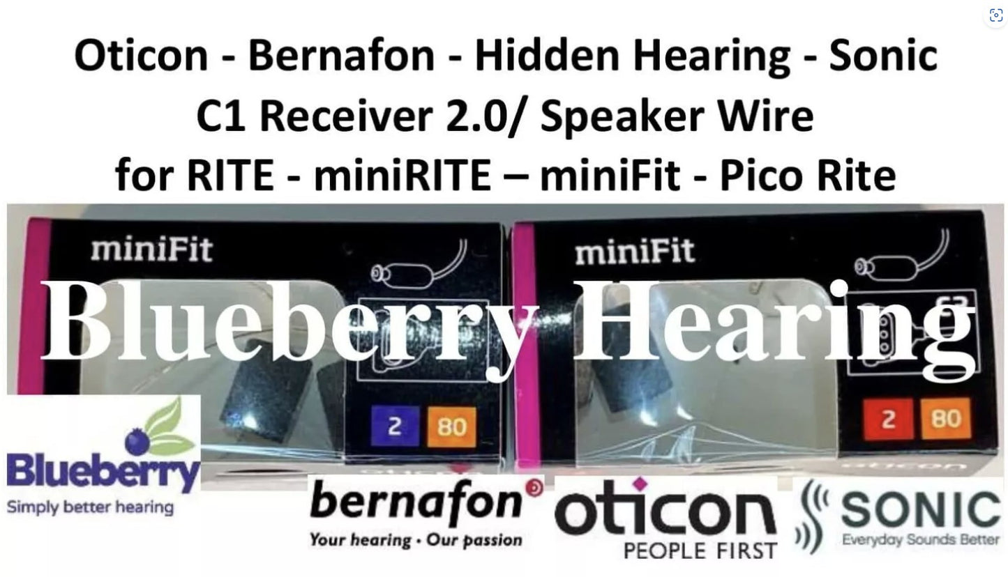 Oticon 2-80dB Orange Moderate C3 Receiver 2.0/ Speaker Wire