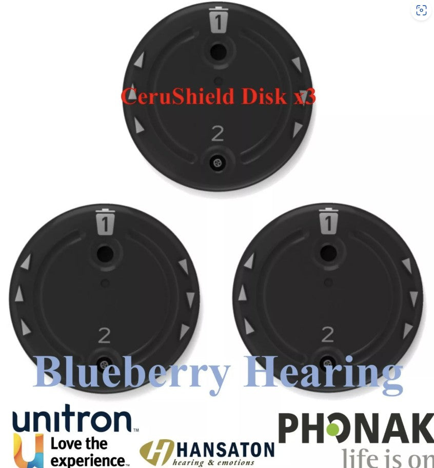 CeruShield Wax Guard Disk for Phonak, Unitron & Hansaton for 4.0 Hearing Aid Receivers