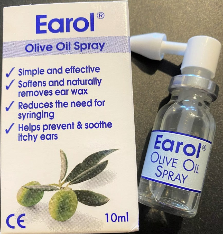 Earol Olive Oil Spray - Ear Wax cleaning & Maintenance Bottle - Easy Use