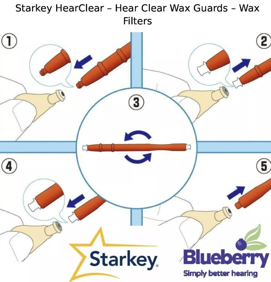 Starkey HearClear – Microtech - Audibel - NuEar - AGX Wax Guards – Wax Filters