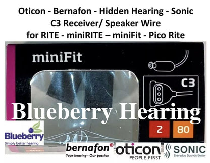 Oticon 2-80dB Orange Moderate C3 Receiver 2.0/ Speaker Wire