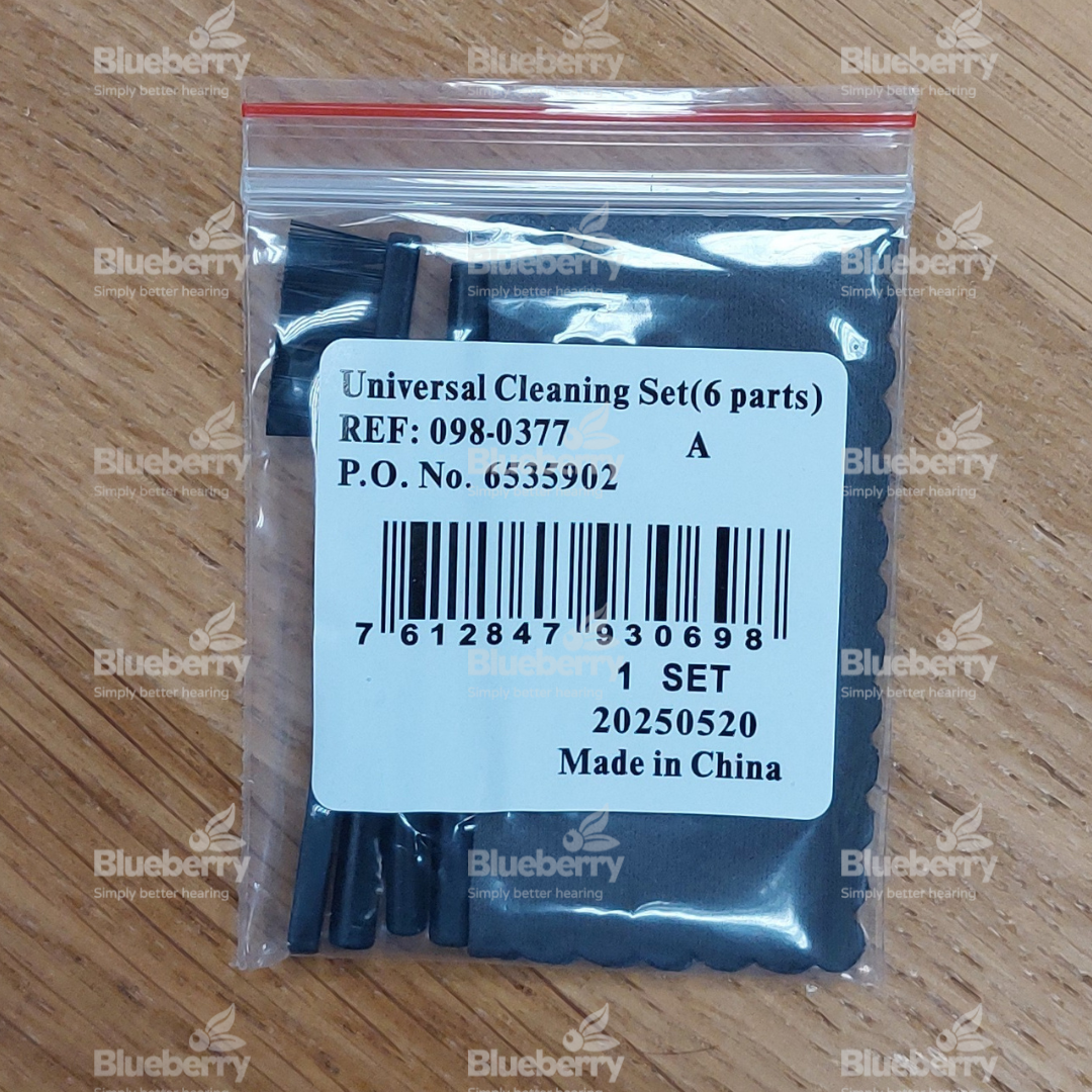 Universal Hearing Aid Cleaning Kit Set - 6 in 1 - Cleaning & Maintenance