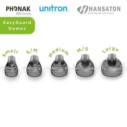 Phonak / Unitron / Hansaton EasyGuard Domes for Hearing Aids - All Sizes