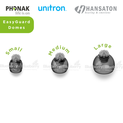 Phonak / Unitron / Hansaton EasyGuard Domes for Hearing Aids - All Sizes