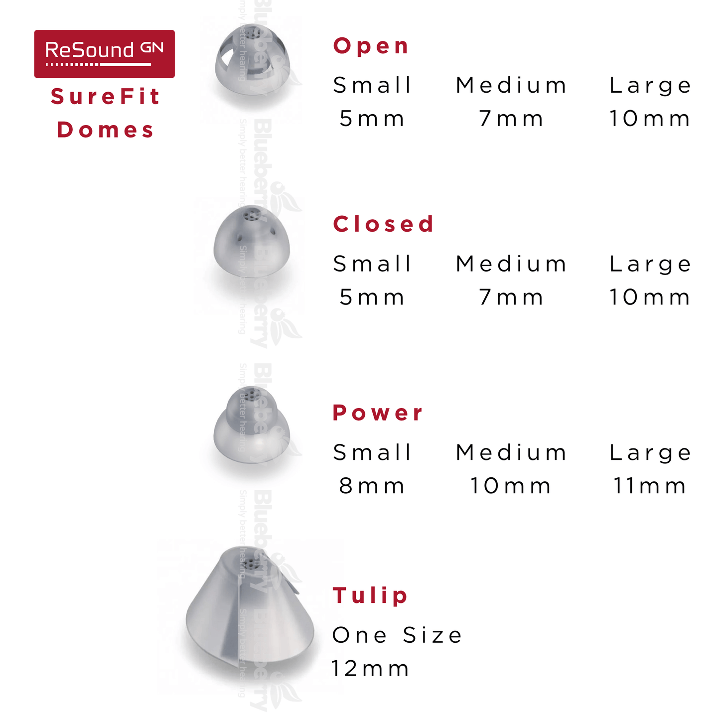GN ReSound / Interton - CLOSED - Silicone Domes For Hearing Aids