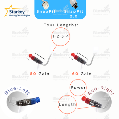Starkey/ Microtech 60 Gain SnapFit Hearing Aid RIC Angled Receiver/ Speaker