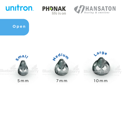 Phonak / Unitron / Hansaton - OPEN - Smokey Domes for Hearing Aids