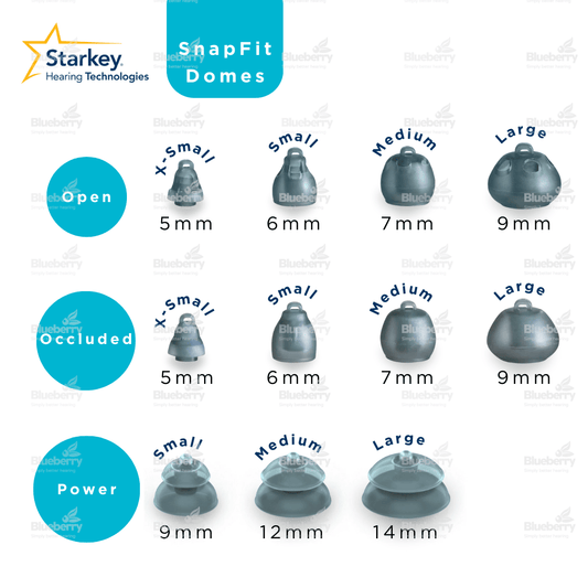 Starkey / Microtech Silicone Domes for Hearing Aids - All Sizes
