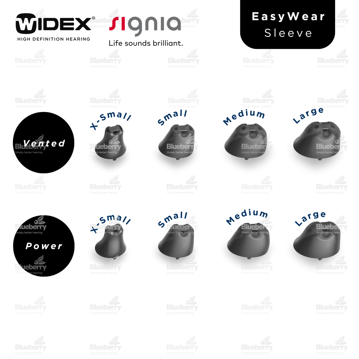 Widex / Signia EasyWear Domes for Hearing Aids - All Sizes