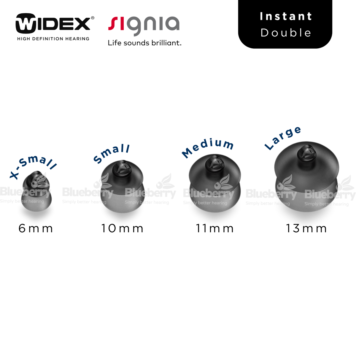 Widex / Signia EasyWear Domes for Hearing Aids - All Sizes