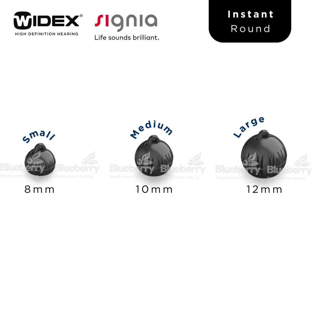 Widex / Signia EasyWear Domes for Hearing Aids - All Sizes
