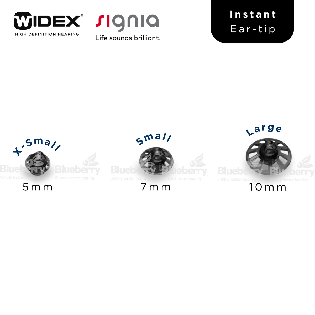 Widex / Signia EasyWear Domes for Hearing Aids - All Sizes