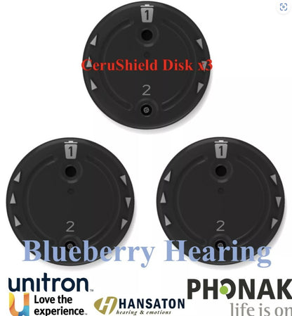 CeruShield Wax Guard Disk for Phonak, Unitron & Hansaton for 4.0 Hearing Aid Receivers