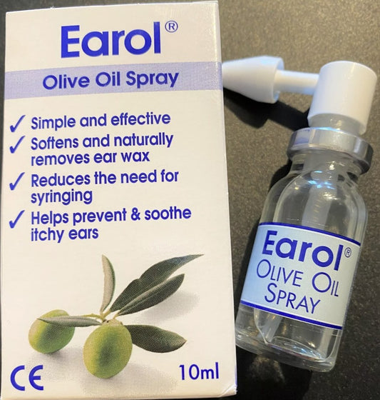 Earol Olive Oil Spray - Ear Wax cleaning & Maintenance Bottle - Easy Use