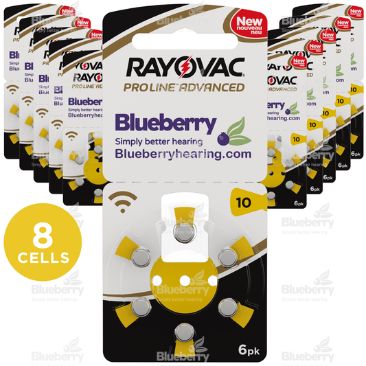 Rayovac - Size 10 Yellow - Proline Advanced Hearing Aid Batteries - 8 Cells