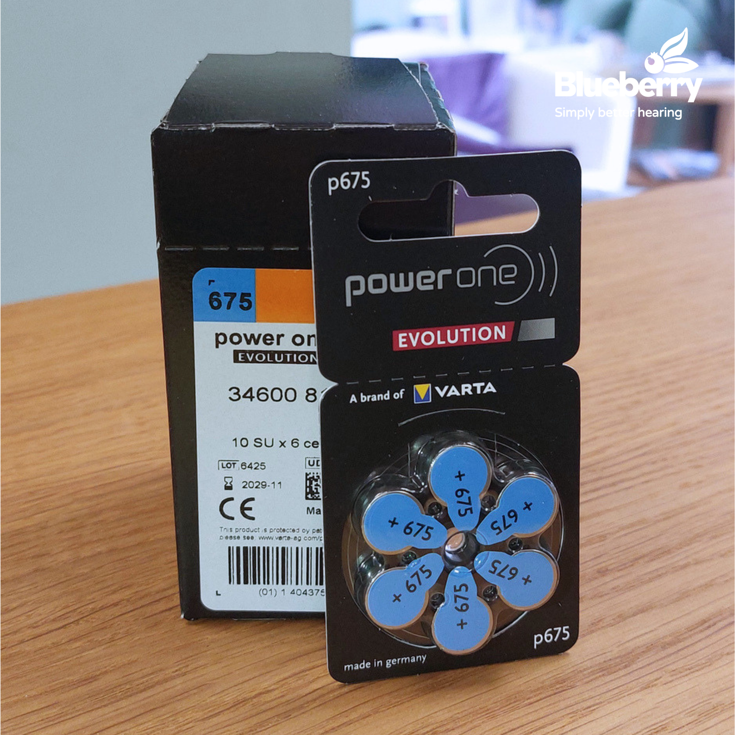 Power One Evolution - Size 675 Blue - Hearing Aid Batteries - 60 Cells