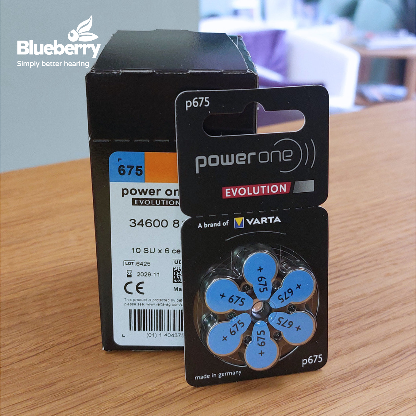 Power One Evolution - Size 675 Blue - Hearing Aid Batteries - 24 Cells