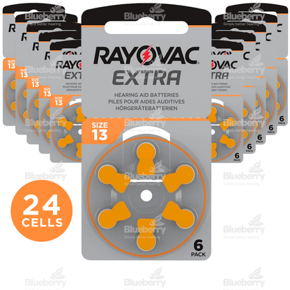 Rayovac Extra - Size 13 Orange - Advanced Hearing Aid Batteries - 24 Cells