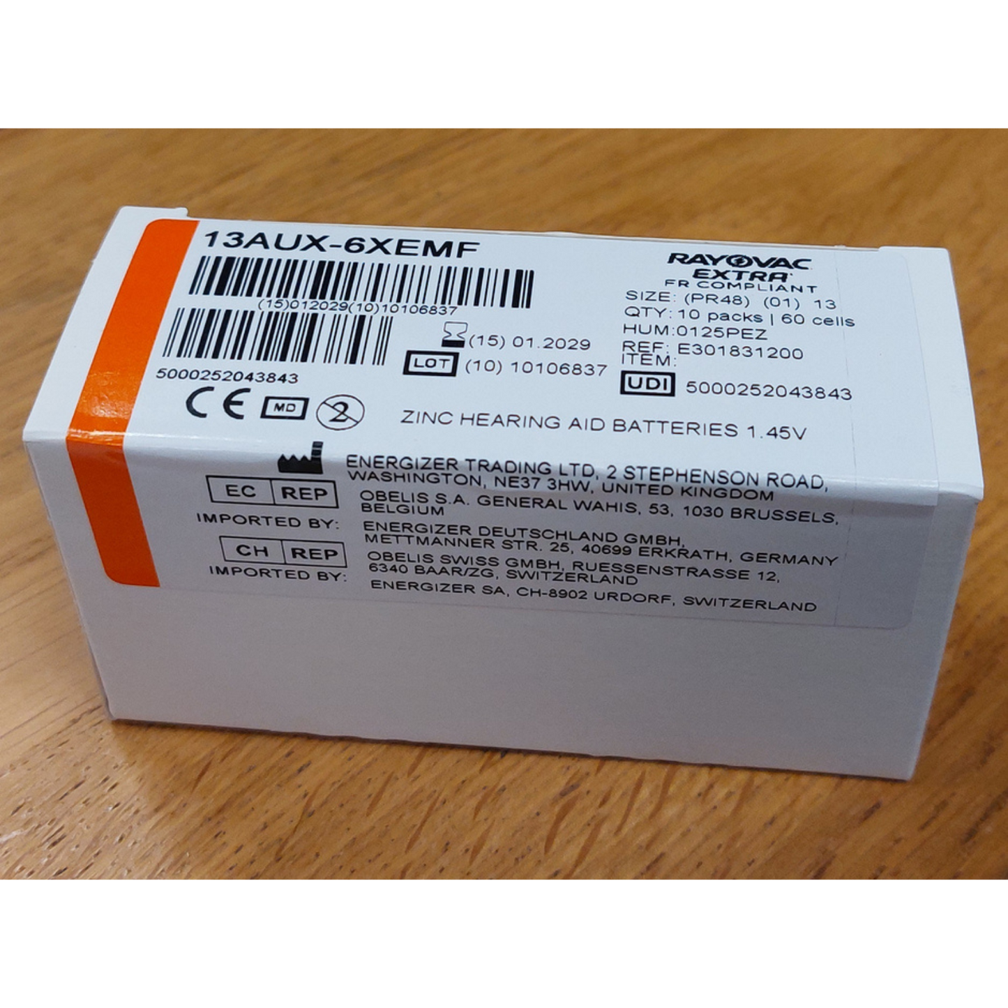 Rayovac Extra - Size 13 Orange - Advanced Hearing Aid Batteries - 24 Cells